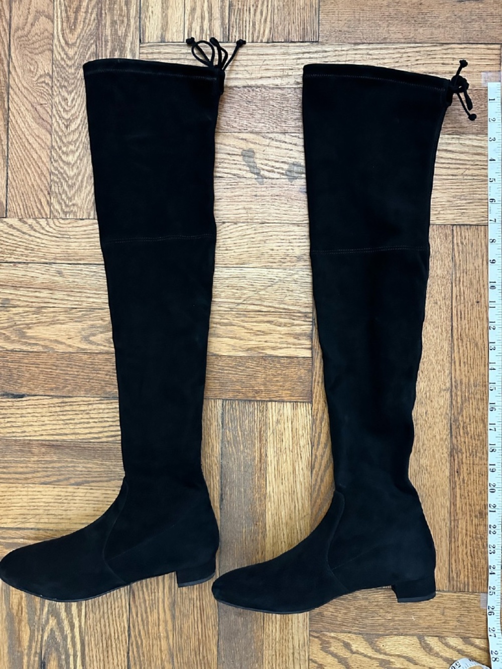 STUART WEITZMAN Genna stretch-suede thigh boots - Picture 2 of 12